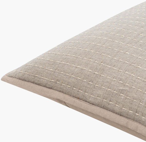 Surya Mirza 18" Accent Pillow – Soft Cotton Decor With Unique Design For Modern Comfort & Style Taupe Cotton,Cotton Mrz001-2020