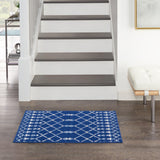 Nourison Whimsicle WHS02 Machine Made Power-loomed No Border Indoor Only Bohemian Farmhouse Rug Navy, Navy 100% Polypropylene 99446831026