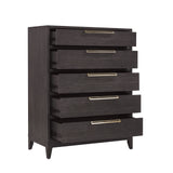 Quincy 5-Drawer Chest Black with Molasses Finish P375124 Pulaski Furniture