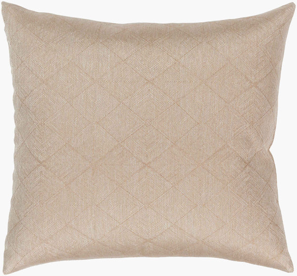 Surya Messina 18" Accent Pillow - Luxurious Glam Decor, Soft Polyester Fabric, Easy Care & Stylish Design Tan Polyester,Polyester Msa003-2222