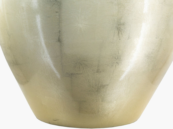 Surya Moonstruck 30" Modern Accent Table Lamp With Faux Silk Shade And Unique Metal-wood Design Body, Gold,Shade (Outside), White,Shade (Inside), Ivory,Finial, Gold,Harp, Metallic ,Nickel,Cord, Translucent Bamboo,Faux Silk Msc-002