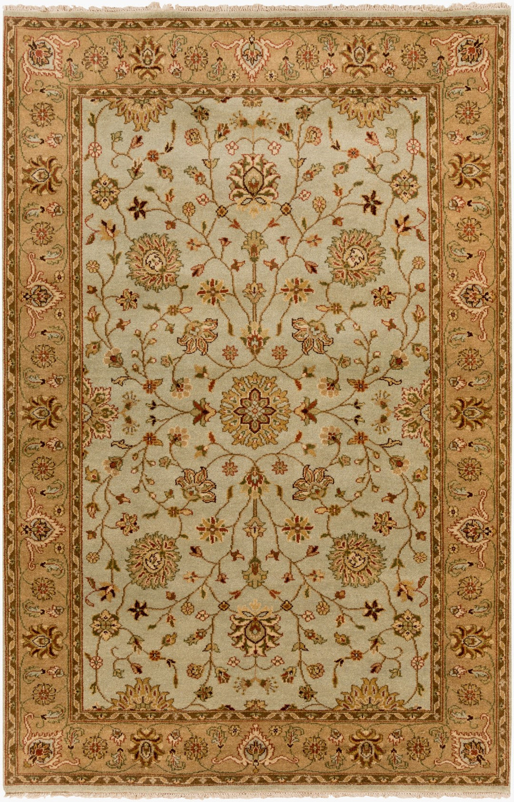 Surya Museum Handmade 6' X 9' Luxurious Medium Pile Rug - Exquisite Indian Craftsmanship For Timeless Elegance Mustard Wool Mse2000-69