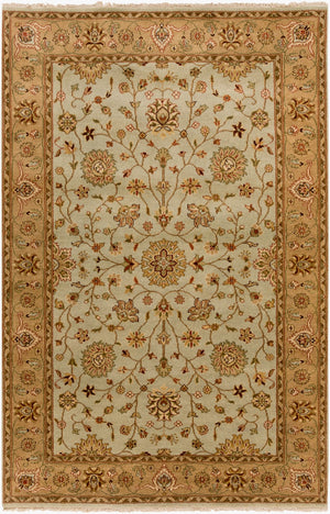 Surya Museum Handmade 6' X 9' Luxurious Medium Pile Rug - Exquisite Indian Craftsmanship For Timeless Elegance Mustard Wool Mse2000-69
