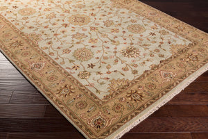 Surya Museum Handmade 6' X 9' Luxurious Medium Pile Rug - Exquisite Indian Craftsmanship For Timeless Elegance Mustard Wool Mse2000-69
