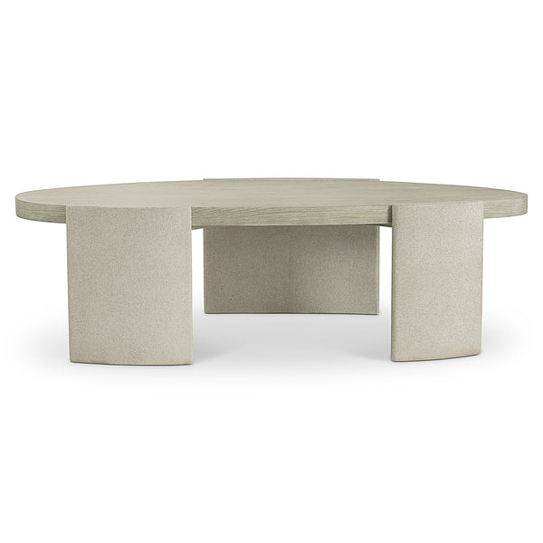 Bernhardt Bernhardt Arcadia Freeform Cocktail Table With White Oak Top & Raffia-Wrapped Legs, Rustic Modern Finish 334023
