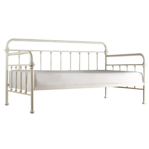 Homelegance By Top-Line Sione Antique Iron Metal Twin Daybed White Metal