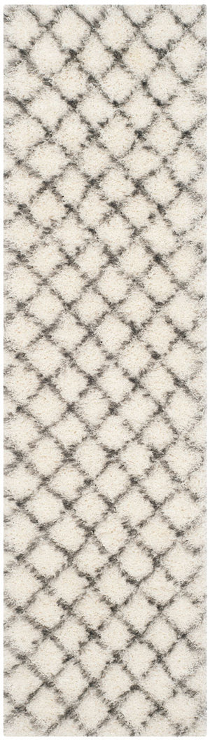 Safavieh Moroccan Shag 343 Power Loomed  Rug Ivory / Grey MSG343A-3