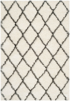 Safavieh Moroccan Shag 343 Power Loomed  Rug Ivory / Grey MSG343A-3