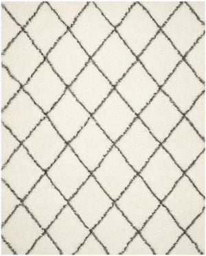 Safavieh Moroccan Shag 343 Power Loomed  Rug Ivory / Grey MSG343A-3