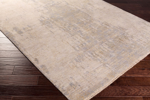 Surya Masha 2' X 3' Handmade Indian Rug - Elegant, Durable, Unique Design For Any Room's Stylish Accent Gray Wool,Silk Msh4001-810