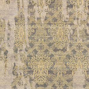 Surya Masha 2' X 3' Handmade Indian Rug - Elegant, Durable, Unique Design For Any Room's Stylish Accent Gray Wool,Silk Msh4001-810