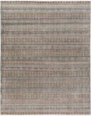 Surya Masha 2' X 3' Handmade Indian Rug - Elegant, Durable, Unique Design For Any Room's Stylish Accent Gray Wool,Silk Msh4002-810