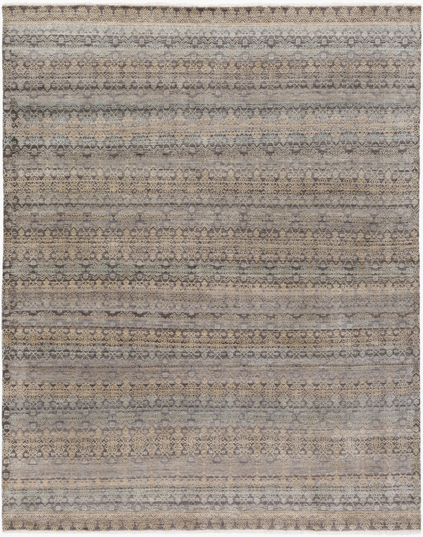 Surya Masha 2' X 3' Handmade Indian Rug - Elegant, Durable, Unique Design For Any Room's Stylish Accent Gray Wool,Silk Msh4002-810