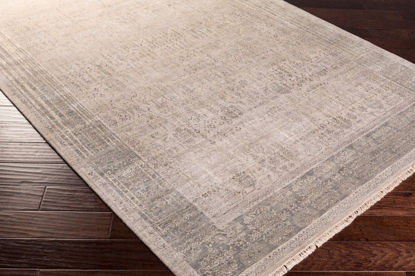 Surya Masha 2' X 3' Handmade Indian Rug - Elegant, Durable, Unique Design For Any Room's Stylish Accent Taupe Wool,Silk Msh4003-23