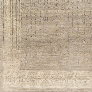 Surya Masha 2' X 3' Handmade Indian Rug - Elegant, Durable, Unique Design For Any Room's Stylish Accent Taupe Wool,Silk Msh4003-23