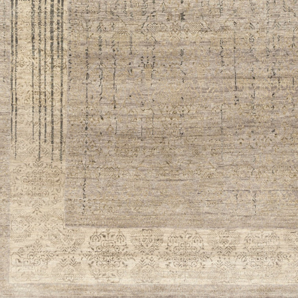 Surya Masha 2' X 3' Handmade Indian Rug - Elegant, Durable, Unique Design For Any Room's Stylish Accent Taupe Wool,Silk Msh4003-23