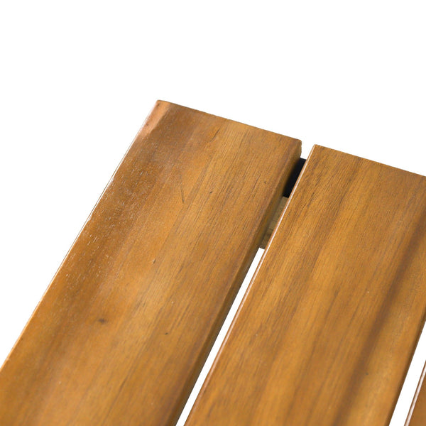 English Elm Christopher Knight Home® - EZRA Outdoor Acacia Bar Stool Set of 2 — Handcrafted Teak Finish Wood Tops, Sturdy Iron Frames Teak+ Black 70262.00