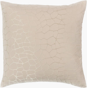 Surya Masai 18" X 18" Soft Polyester Accent Pillow With Quilted Design For Stylish Home Décor & Comfort Light Beige Polyester,Polyester Msi002-1818p