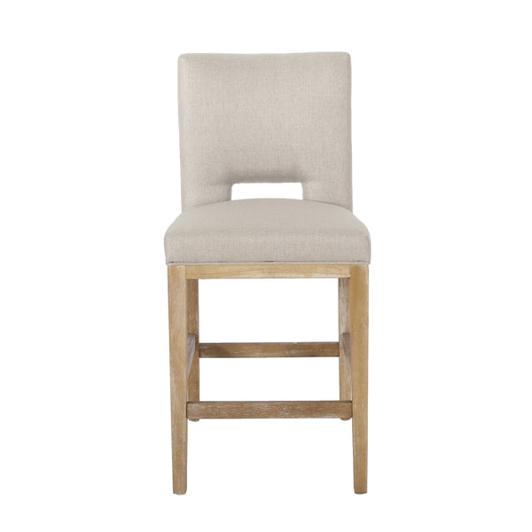 English Elm Christopher Knight Home® - 27 Inch Counter Stools Set of 2 Wheat Fabric, Ergonomic L-Back Support, Modern Breathable Upholstery, Easy Assembly 72489.00WHEAT