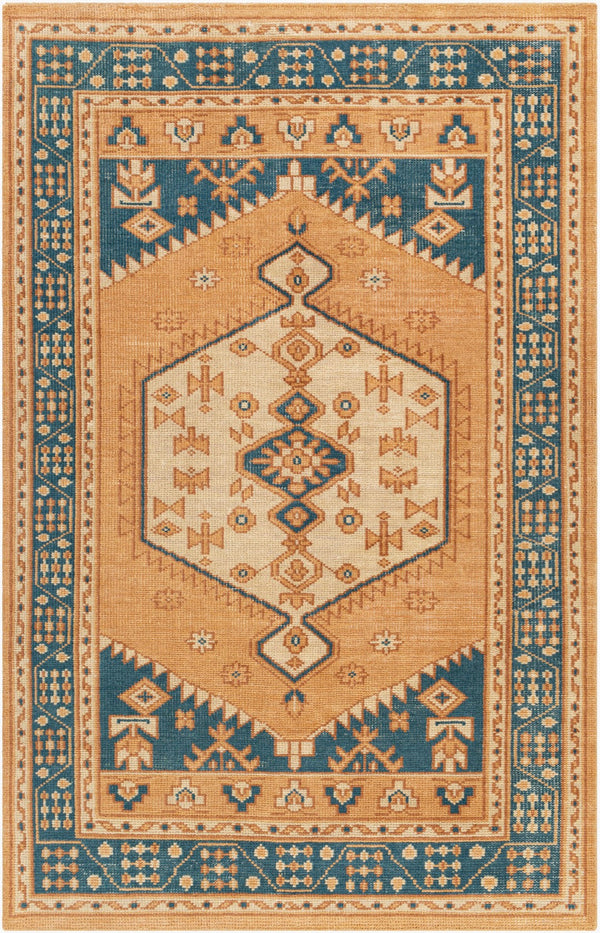 Surya Milas 2' X 3' Handmade Wool Rug - Exquisite Low Pile Design, Perfect For Elegant Home Décor Camel Wool Msl2300-23