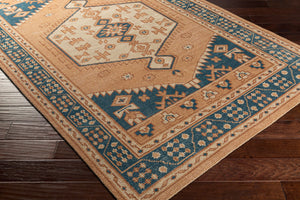 Surya Milas 2' X 3' Handmade Wool Rug - Exquisite Low Pile Design, Perfect For Elegant Home Décor Camel Wool Msl2300-23