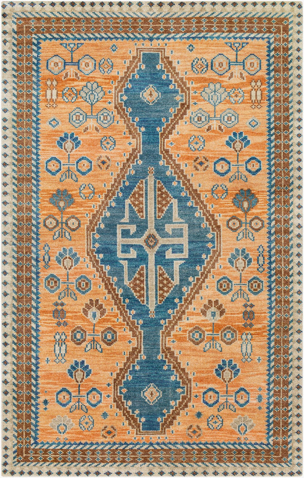 Surya Milas 2' X 3' Handmade Wool Rug - Exquisite Low Pile Design, Perfect For Elegant Home Décor Rust Wool,Viscose Msl2302-576