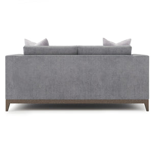 Bernhardt Bernhardt Noel Loveseat In Grey Fabric With Feather-Down Cushions, Low Profile & Portobello Base - Made to Order P7325A