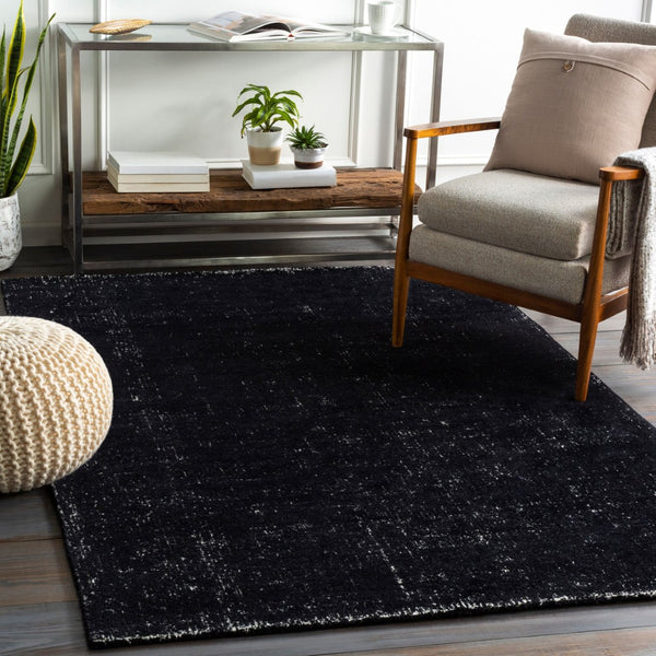 Surya Messina Eco-friendly Handmade 2' X 3' Scandinavian Modern Rug - Soft, Durable & Stylish Decor Black Wool,Recycled Pet Yarn Msn2303-268