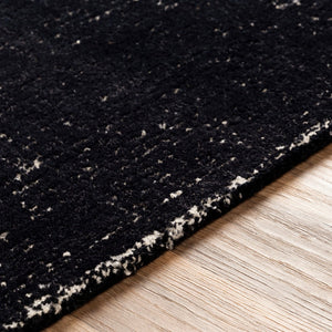 Surya Messina Eco-friendly Handmade 2' X 3' Scandinavian Modern Rug - Soft, Durable & Stylish Decor Black Wool,Recycled Pet Yarn Msn2303-268
