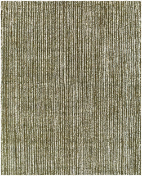 Surya Messina Eco-friendly Handmade 2' X 3' Scandinavian Modern Rug - Soft, Durable & Stylish Decor Olive Wool,Recycled Pet Yarn Msn2309-810