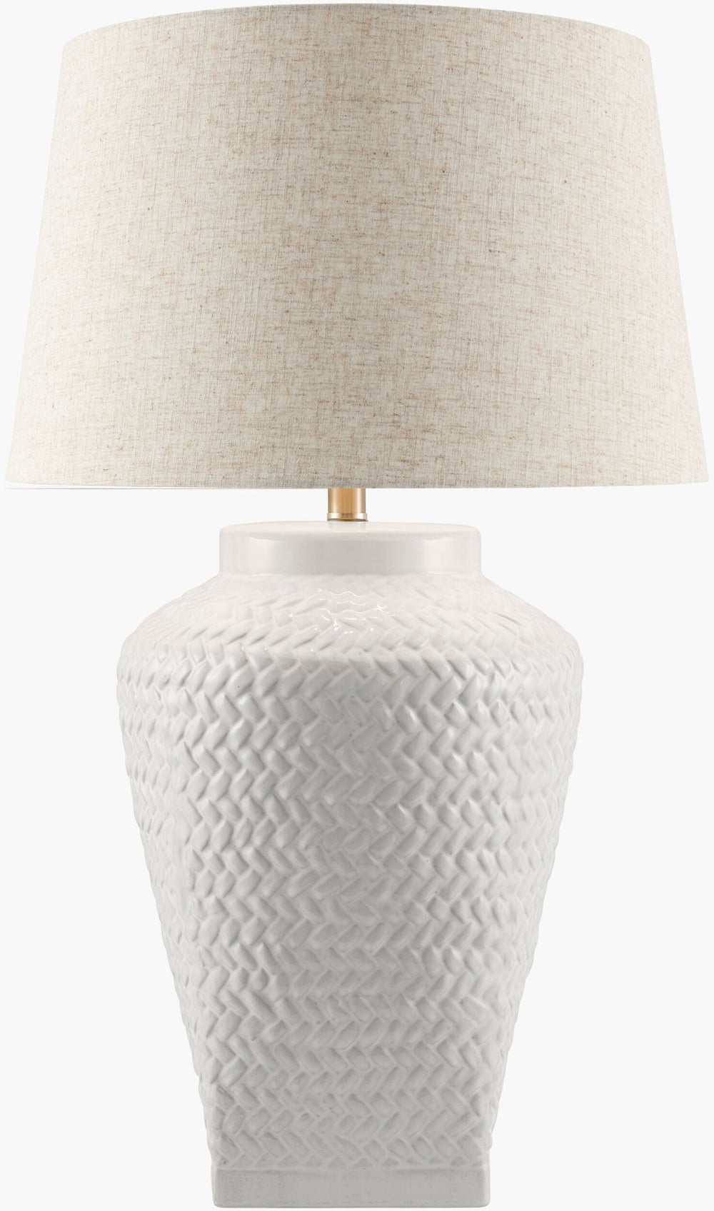 Surya Marsico Ceramic Table Lamp with Linen Shade for Bedroom or Sideboard Ambient Glow MSO-002