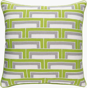 Surya Mod Steps 18"X18" Accent Pillow - Luxurious Cotton & Linen Blend For Modern Decor & Comfort White Linen,Cotton Msp002-2222