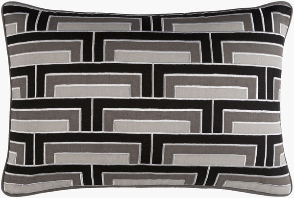 Surya Mod Steps 13"L X 20"W Luxurious Cotton Linen Lumbar Pillow - Trendy Comfort For Modern Spaces Off,White Linen,Cotton Msp003-1320p