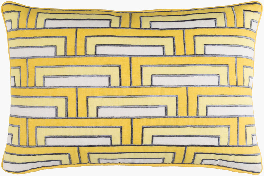 Surya Mod Steps 13"L X 20"W Luxurious Cotton Linen Lumbar Pillow - Trendy Comfort For Modern Spaces Charcoal Linen,Cotton Msp004-1320d