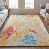 Feizy Rugs Everley Wool Hand Tufted Casual Rug Ivory/Yellow/Blue 12' x 15'