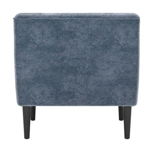 Zuo Modern Frankfurt Crushed Velvet Armchair - Elegant Gray Accent Chair With Plush Cushions & Solid Wood Frame Gray 100% Polyester,Plywood,Steel 100917-zuo-modern