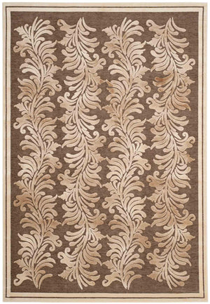 Safavieh Plume Stripe Power Loomed Rug Brown 2'-7" x 4'