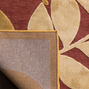 Safavieh Leafy Glade Power Loomed 75% Viscose, 18% Polyester, 7% Cotton Rug Cinnamon Stick MSR4481-1521-24