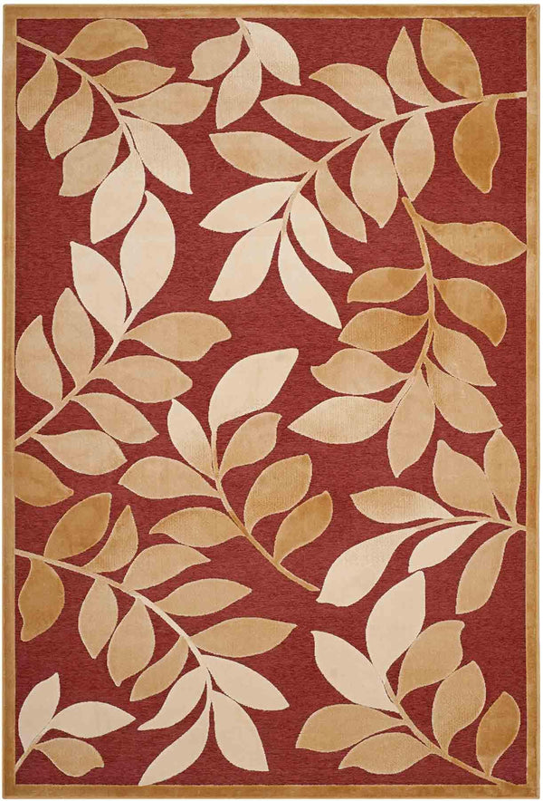 Safavieh Leafy Glade Power Loomed 75% Viscose, 18% Polyester, 7% Cotton Rug Cinnamon Stick MSR4481-1521-24