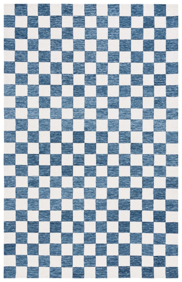 Safavieh Msr4760 Chelsea Hand Tufted Contemporary Rug Blue / Ivory 8' x 10'