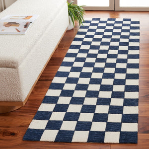 Safavieh Msr4760 Chelsea Hand Tufted Contemporary Rug Navy / Ivory 4' x 6'