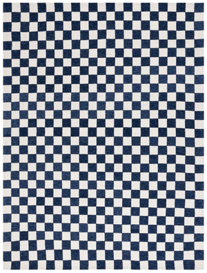 Safavieh Msr4760 Chelsea Hand Tufted Contemporary Rug Navy / Ivory 4' x 6'