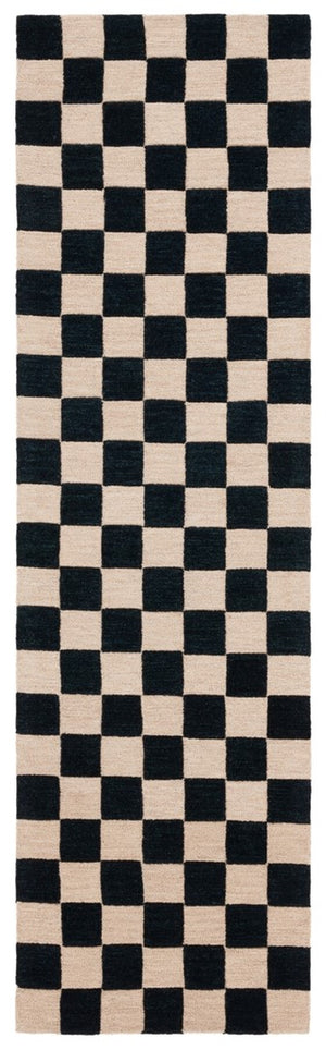 Safavieh Msr4760 Chelsea Hand Tufted Contemporary Rug Black / Beige 4' x 6'