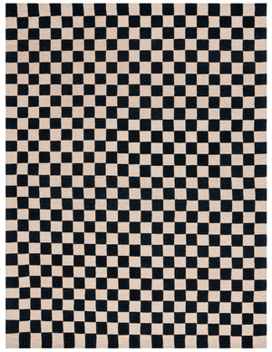 Safavieh Msr4760 Chelsea Hand Tufted Contemporary Rug Black / Beige 4' x 6'