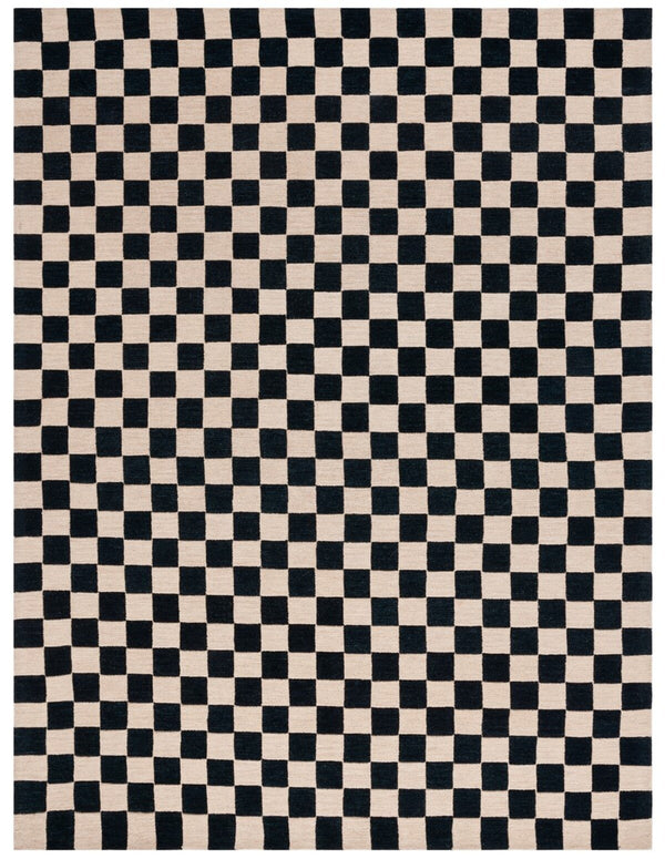 Safavieh Msr4760 Chelsea Hand Tufted Contemporary Rug Black / Beige 4' x 6'