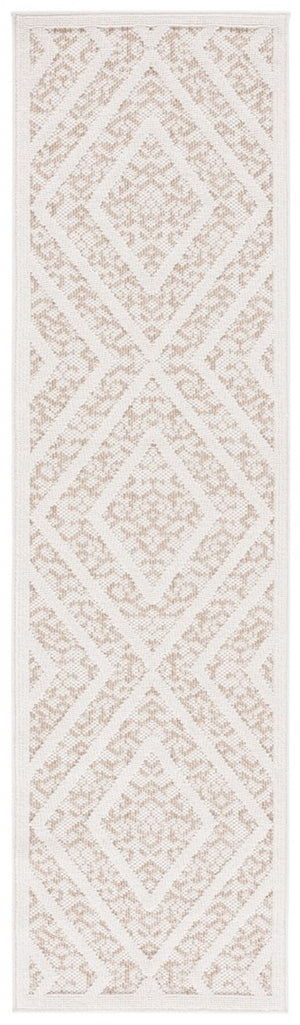 Safavieh Msro218 Global Flat Weave Indoor / Outdoor Rug Light Beige / Brown 9' x 12'