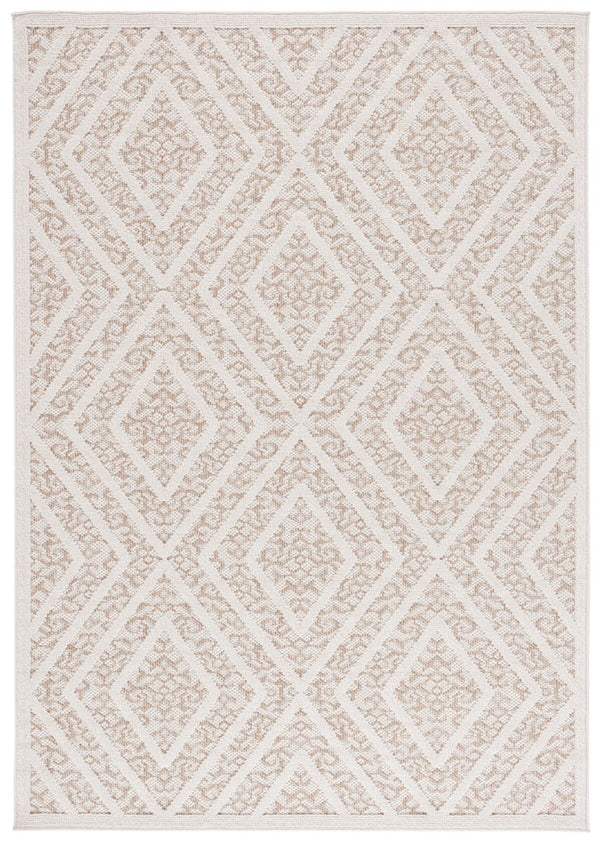 Safavieh Msro218 Global Flat Weave Indoor / Outdoor Rug Light Beige / Brown 9' x 12'