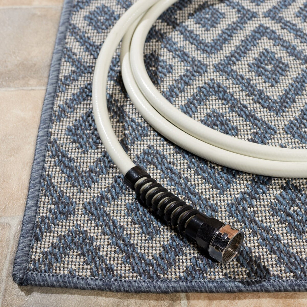 Safavieh Msr Cy Indoor/Outdoor Flat Weave Indoor / Outdoor : Geometric Rug Navy / Ivory MSRO337N-6