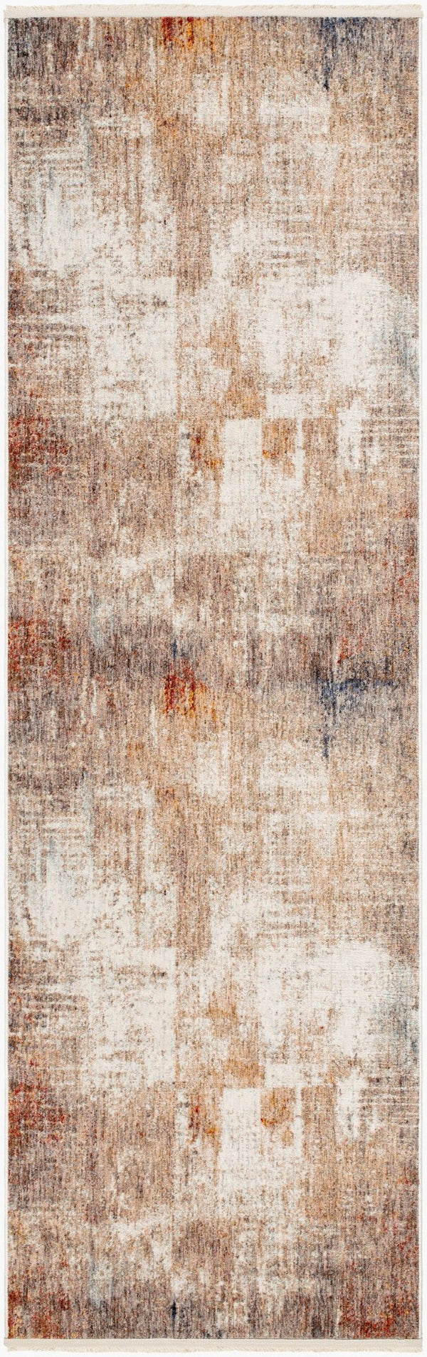 Livabliss Misterio Machine Woven Polyester Runner Rug Modern Style for Hallways and Entryways Cream, Beige 3'3" x 10' MST2302-3210