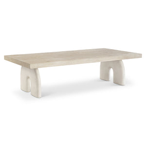 Bernhardt Bernhardt Antibes Cocktail Table — Sculptural Arched Concrete Supports With Roz Oak Top, Rustic Modern Appeal 350022